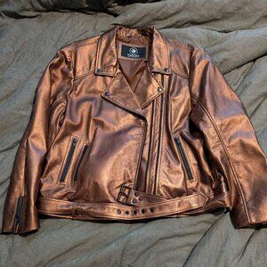 Rose Gold leather jacket